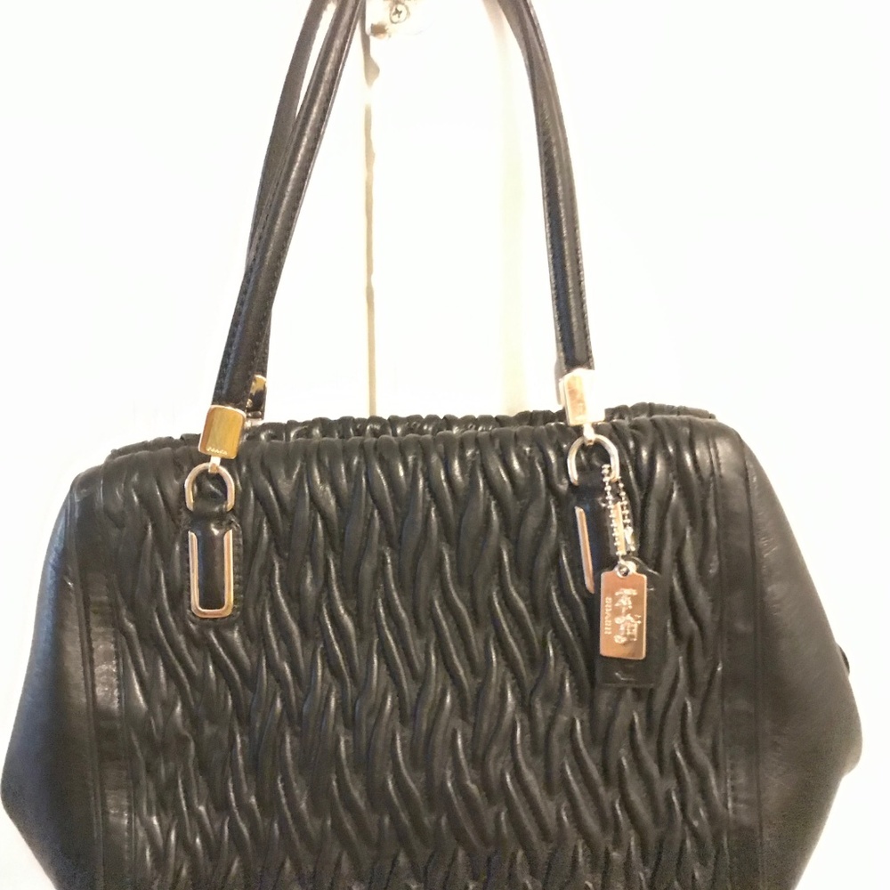 Black Leather Coach Bag - Beautiful!!! Almost New